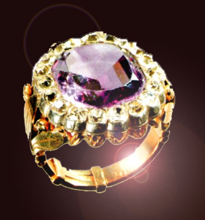 Anello pastorale, oro, agento, diamanti, ametista. 1753- Donazione Teresiana 